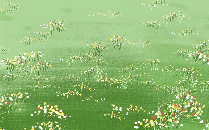 春季春天插画花海绿色植物绿地背景 ,插画/手绘图,插画/手绘图库,插画/手绘图下载,插画/手绘